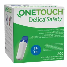 ONE TOUCH Dispositivo de punción desechable Delica Safety 23 G, 200 uds