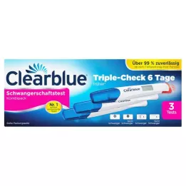 CLEARBLUE Prueba de embarazo TripleCheck ultra temprana, 3 uds