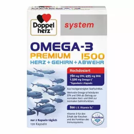 DOPPELHERZ Cápsulas del sistema Omega-3 Premium 1500, 120 uds