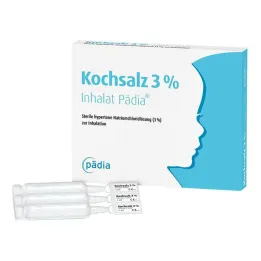 Ampollas de Pädia inhalantes de sal de mesa al 3%, 20 piezas