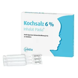 Ampollas de Pädia inhalantes de sal de mesa al 6%, 20 piezas