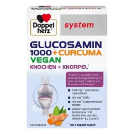 Doppelherz Glucosamina 1000 + Curcuma sistema vegano. cápsulas, 120 piezas