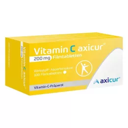 VITAMIN C AXICUR Comprimidos recubiertos con película de 200 mg, 100 uds