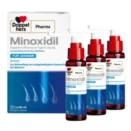 MINOXIDIL DoppelherzPharma 50 mg/ml solución para hombres, 3X60 ml