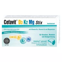 CEFAVIT D3 K2 Mg 2000 U.E. Stix Gránulos, 12 uds