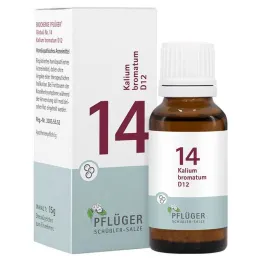 Bioquímica Pflueger 14 Kalium bromatum D 12 glóbulos, 15 g