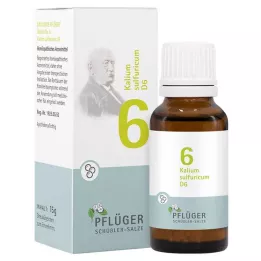 BIOCHEMIE Glóbulos D 6 de potasio sulfuricum de Pflüger 6, 15 g