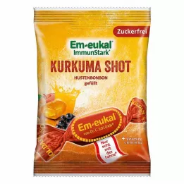 EM-EUKAL Bombones de cúrcuma rellenos de Shot sin azúcar, 75 g