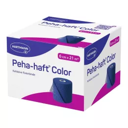 PEHA-HAFT Cinta fijadora de color sin látex 6 cm x 21 m azul, 1 pieza