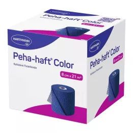 PEHA-HAFT Cinta fijadora de color sin látex 8 cm x 21 m azul, 1 pieza