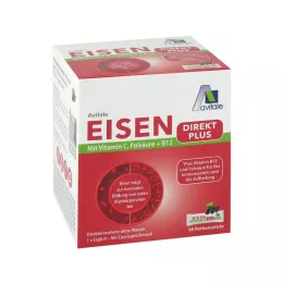 EISEN DIREKT más vitamina C + ácido fólico + vitamina B12 en polvo, 60 uds