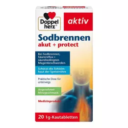 DOPPELHERZ Comprimidos masticables para acidez estomacal aguda + protección, 20 uds