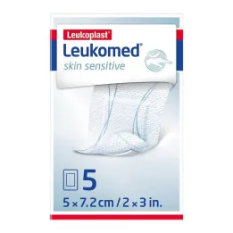 Leukomed® piel sensible 5x7,2 cm, 5 piezas