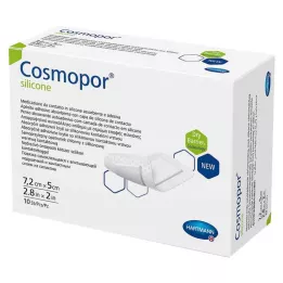COSMOPOR Apósito de silicona para heridas, 5 x 7,2 cm, 10 uds