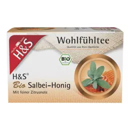 Bolsas de filtro de miel de salvia orgánica H&S, 20 x 2 g