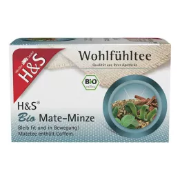 Bolsas de filtro de menta orgánica H&amp;S Mate, 20 x 1,8 g