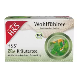 Bolsas de filtro para té de hierbas orgánico H&S, 20 x 1,5 g