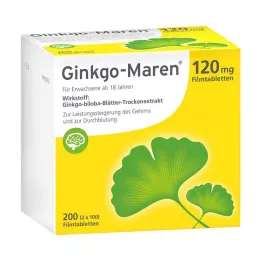 GINKGO-MAREN Comprimidos recubiertos con película de 120 mg, 200 uds