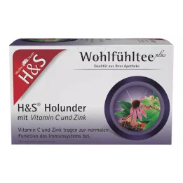 H&S Saúco con Vitamina C y Zinc Bolsas de Filtro, 20X2.5 g