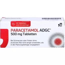 PARACETAMOL ADGC Comprimidos de 500 mg, 20 uds