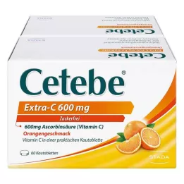 CETEBE Comprimidos masticables Extra-C 600 mg, 120 uds