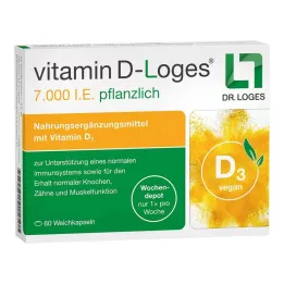 VITAMIN D-LOGES Depósito semanal de hierbas de 7000 UI, 60 uds