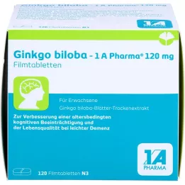 GINKGO BILOBA-1A Pharma 120 mg comprimidos recubiertos con película, 120 uds