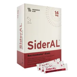 Hierro sideral 14 mg bolsitas de cola gránulos, 30 st