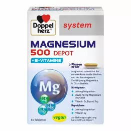 DOPPELHERZ Tabletas de magnesio 500 Depot, 60 uds