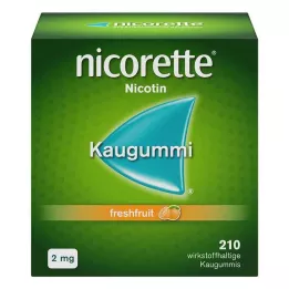 NICORETTE Chicle de fruta fresca de 2 mg, 210 unidades