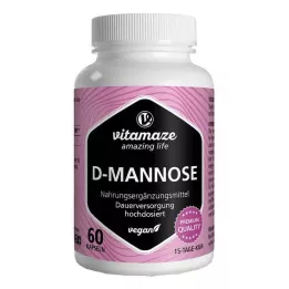 Cápsulas veganas D-MANNOSE HOCHDOSIERT , 60 uds