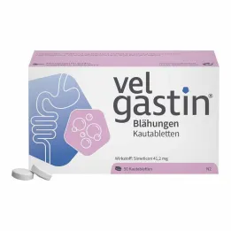 Tabletas masticables para flatulencia Velgastin, 50 piezas