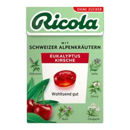 Ricola sin azúcar caja caramelos de cereza y eucalipto, 50 g