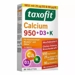 TAXOFIT Tabletas de calcio 950+D3+K, 30 uds
