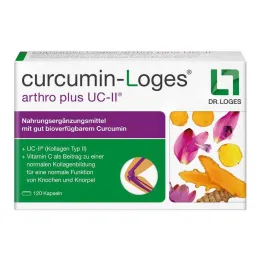 Cápsulas de curcumina-loges arthro plus UC-II , 120 piezas