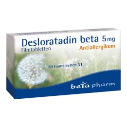 Desloratadina beta 5 mg comprimidos recubiertos con película, 20 piezas