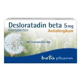 Desloratadina beta 5 mg comprimidos recubiertos con película, 50 piezas
