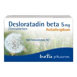 Desloratadina beta 5 mg comprimidos recubiertos con película, 100 piezas