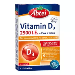 ABTEI Vitamina D3 2500 UI tabletas + zinc + selenio, 42 piezas