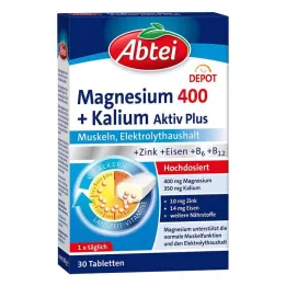 Abbey magnesio 400 + tabletas de potasio, 30 st