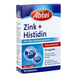 Tabletas Abbey zinc + histidina (30 piezas)