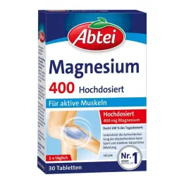 Abbey Magnesium 400 tabletas de dosis alta, 30 piezas