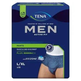 TENA® MEN ACTIVE FIT Plus Pants azul L/XL para incontinencia, 10 piezas