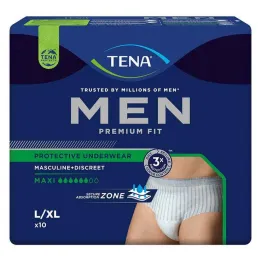 TENA® MEN PREMIUM FIT Pantalón Maxi L/XL para incontinencia, 10 piezas
