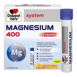 Ampolla para beber con sistema líquido Doppelherz Magnesium 400, 10 piezas