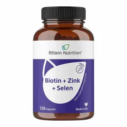 Biotina + zinc + selenio para piel cabello &amp; cápsulas de uñas, 120 st