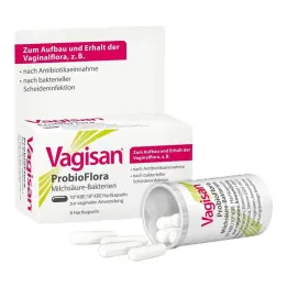 Cápsulas duras de bacterias del ácido láctico Vagisan Probioflora, 8 piezas