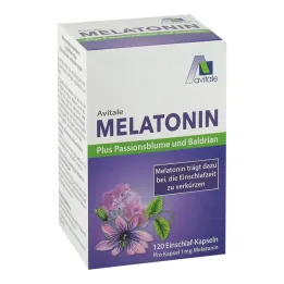 Cápsulas de melatonina + pasiflora + valeriana, 120 piezas