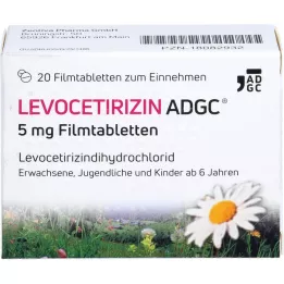 LEVOCETIRIZIN ADGC Comprimidos recubiertos con película de 5 mg, 20 uds