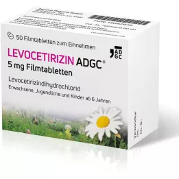 LEVOCETIRIZIN ADGC Comprimidos recubiertos con película de 5 mg, 50 uds